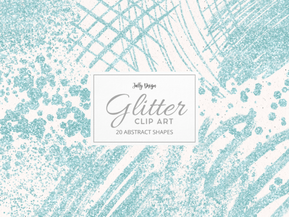 Aquamarine Glitter Abstract Clip Art: A Creative Resource for Designers and Crafters