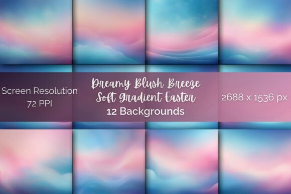 Elegant Easter Design with Soft Gradient Backgrounds