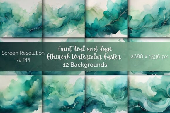Ethereal Watercolor Easter Backgrounds: A Subtle Spring Design Resource