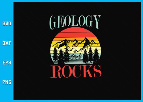 Geology Rocks Mountain Retro Science SVG for Creative Projects