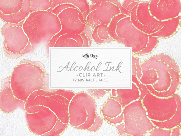 Glam Orange Alcohol Ink Clip Art – Creative Possibilities Unleashed