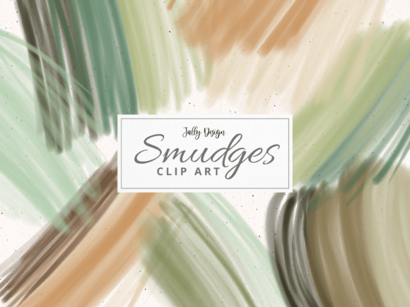 Green Brown Soft Smudges Clip Art: Timeless Texture for Modern Creative Projects