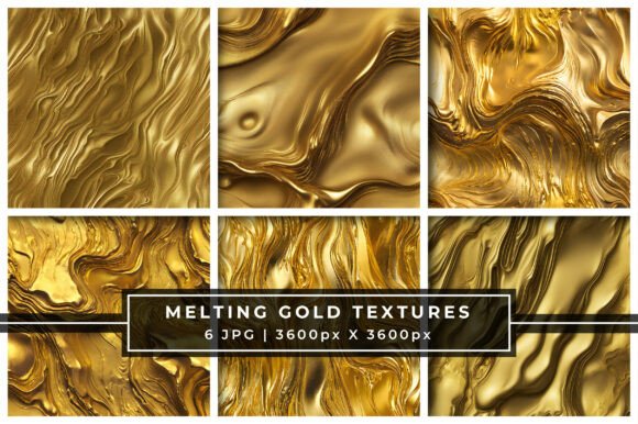 Melting Gold Digital Papers: Elevate Your Designs with Luxurious Digital Elements