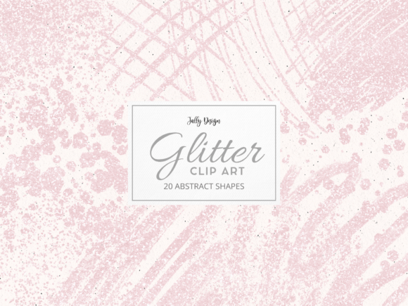 Pastel Pink Glitter Abstract Clip Art: A Versatile Design Resource for Creative Projects