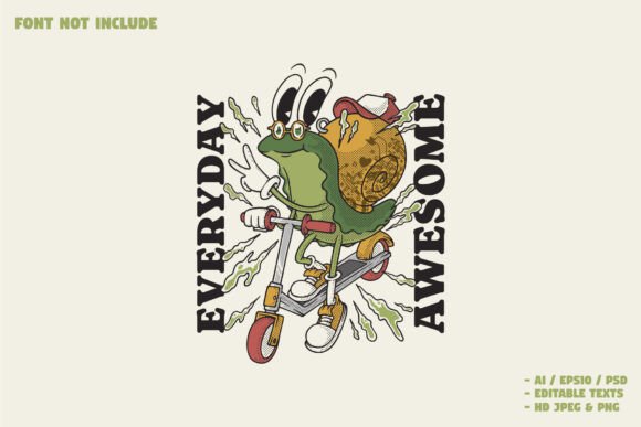 Retro Punk Snail Riding a Scooter – A Bold Mascot for Modern Brands