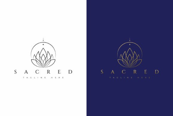 Revitalizing Corporate Identity with the Elegant Sacred Lotus Logo Geometric