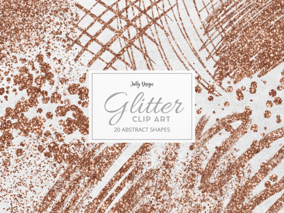 Rose Gold Glitter Abstract Clip Art: A Creative Resource for Diverse Projects