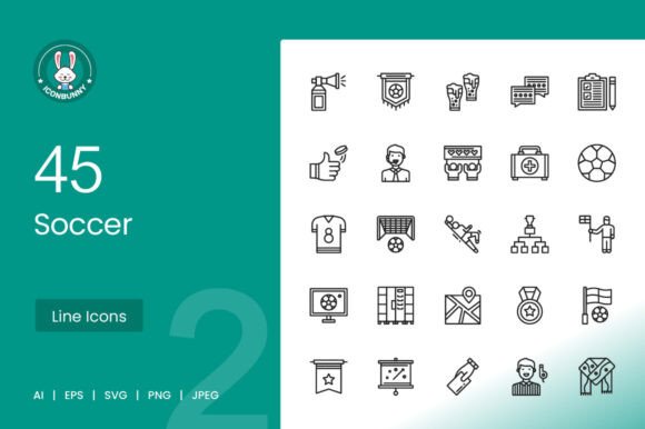 Soccer Line Icons: Enhance Your Sports Design Projects