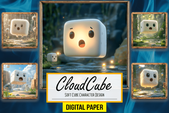 Soft Cube Character Design Background: A Versatile Design Resource