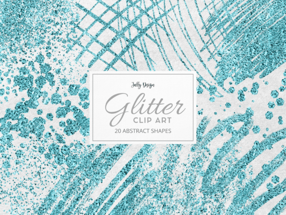 Turquoise Glitter Abstract Clip Art: A Creative Design Resource