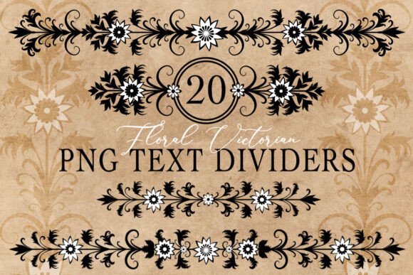 Victorian Flourish Text Dividers Borders: Elegant Design Elements for Creative Projects